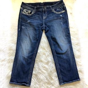 Vigoss Dublin Distressed Capri Jeans Size 15/16